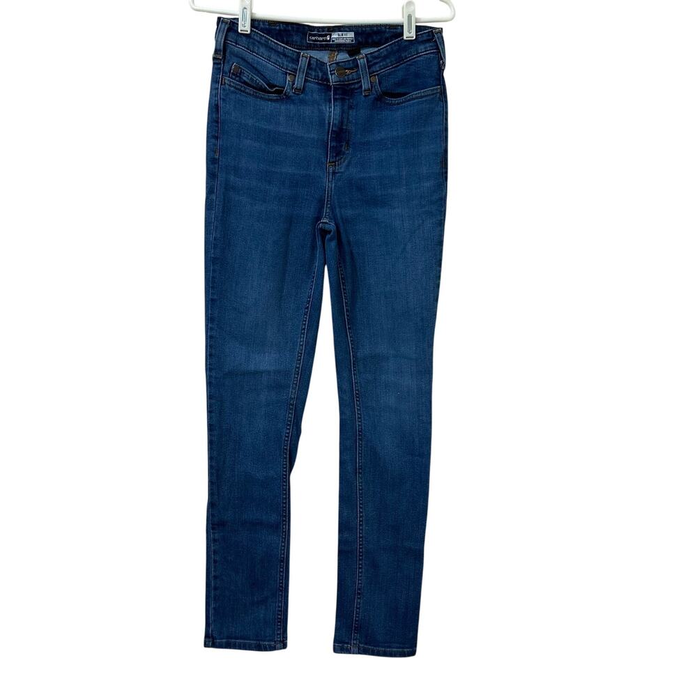 Carhartt Women’s Size 4 Tall Rugged Flex Slim Fit Tapered Jeans Work Outdoors